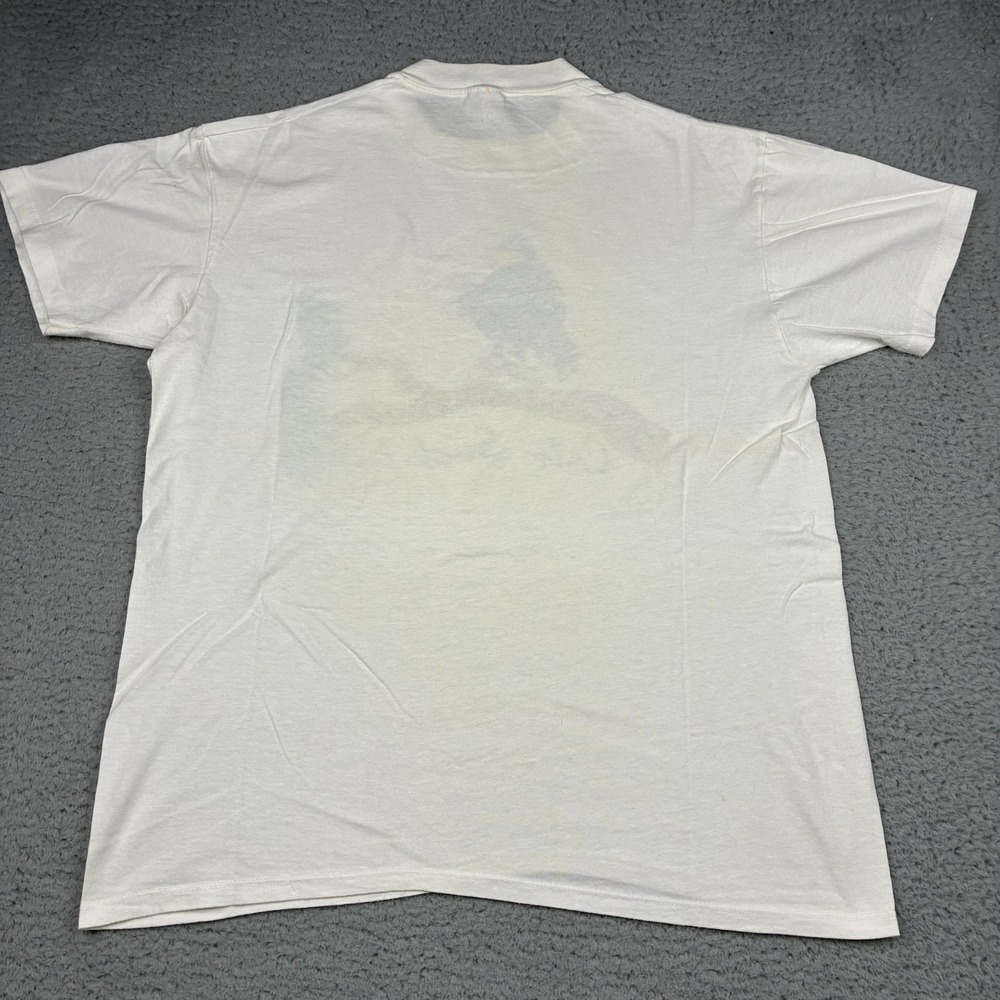 Vintage 80s Cats Suck T Shirt Mens Large White Funny Bird Graphic USA Tee - Picture 10 of 16